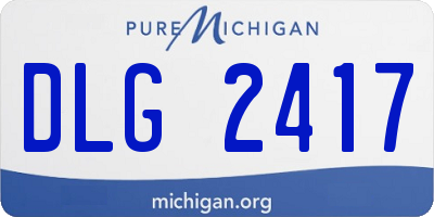 MI license plate DLG2417