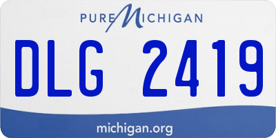 MI license plate DLG2419
