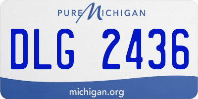 MI license plate DLG2436