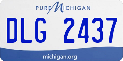 MI license plate DLG2437