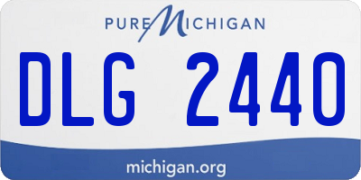 MI license plate DLG2440