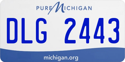MI license plate DLG2443