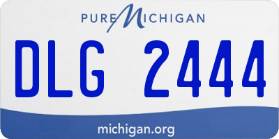 MI license plate DLG2444
