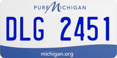 MI license plate DLG2451