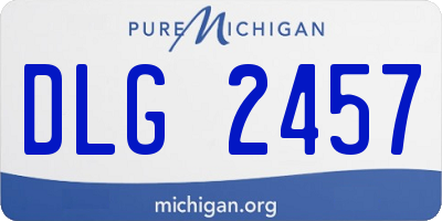 MI license plate DLG2457