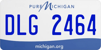 MI license plate DLG2464