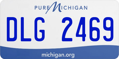MI license plate DLG2469