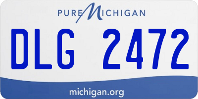 MI license plate DLG2472