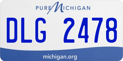 MI license plate DLG2478