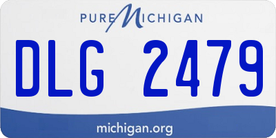 MI license plate DLG2479