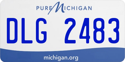 MI license plate DLG2483