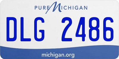 MI license plate DLG2486