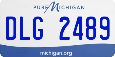 MI license plate DLG2489