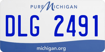 MI license plate DLG2491
