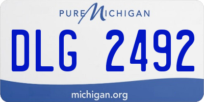 MI license plate DLG2492