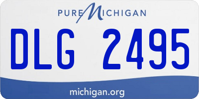 MI license plate DLG2495