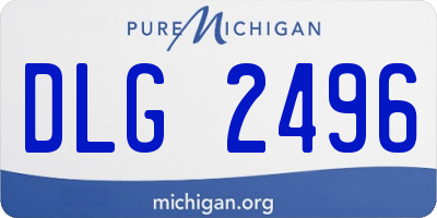 MI license plate DLG2496