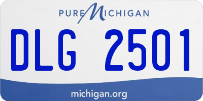 MI license plate DLG2501