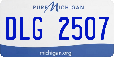 MI license plate DLG2507