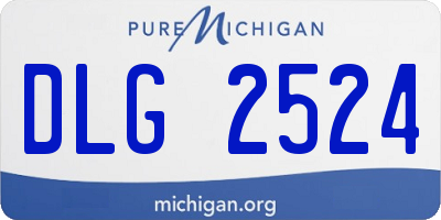 MI license plate DLG2524