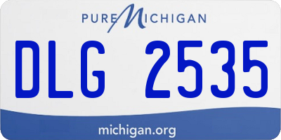 MI license plate DLG2535