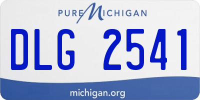 MI license plate DLG2541