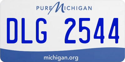MI license plate DLG2544