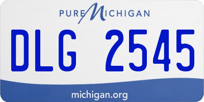 MI license plate DLG2545