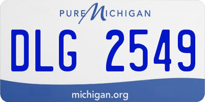 MI license plate DLG2549