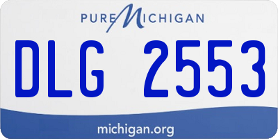 MI license plate DLG2553