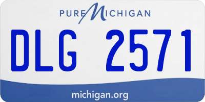 MI license plate DLG2571
