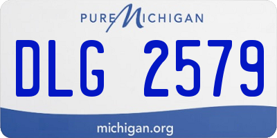 MI license plate DLG2579