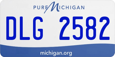 MI license plate DLG2582