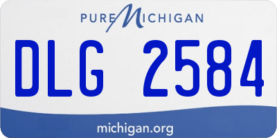 MI license plate DLG2584