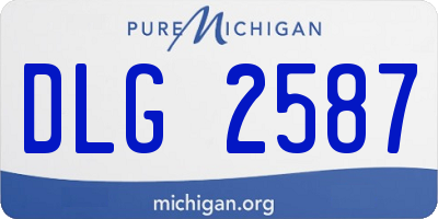 MI license plate DLG2587