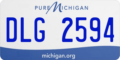 MI license plate DLG2594