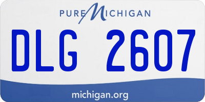 MI license plate DLG2607