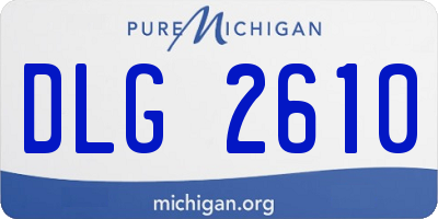 MI license plate DLG2610