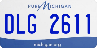 MI license plate DLG2611