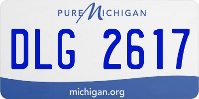 MI license plate DLG2617