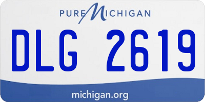 MI license plate DLG2619