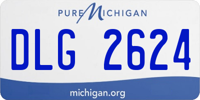MI license plate DLG2624