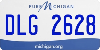 MI license plate DLG2628
