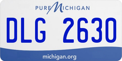 MI license plate DLG2630