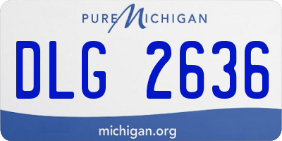 MI license plate DLG2636