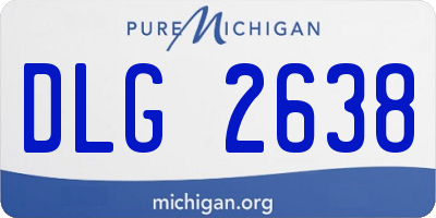 MI license plate DLG2638