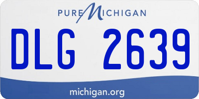 MI license plate DLG2639