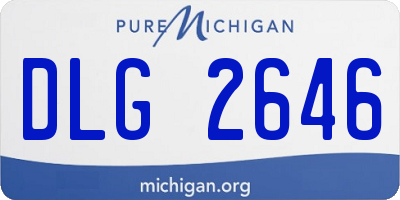 MI license plate DLG2646