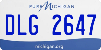 MI license plate DLG2647