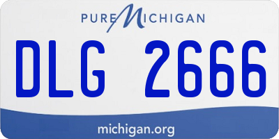 MI license plate DLG2666